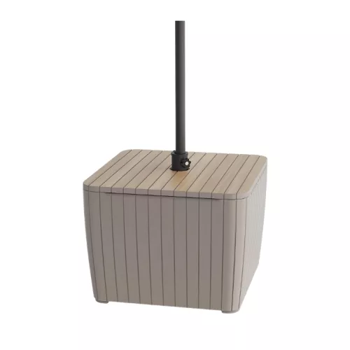 Dārza galdiņš/lietussarga turētājs Luzon Parasol oša koka tonis/bēšs