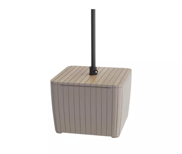 Dārza galdiņš/lietussarga turētājs Luzon Parasol oša koka tonis/bēšs