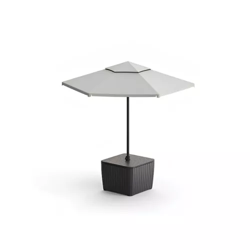 Dārza galdiņš/lietussarga turētājs Luzon Parasol valrieksts/pelēks