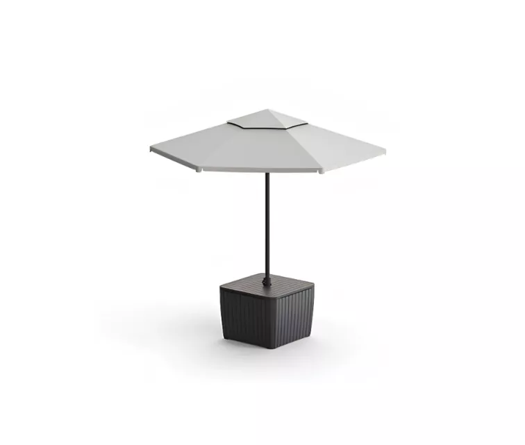 Dārza galdiņš/lietussarga turētājs Luzon Parasol valrieksts/pelēks