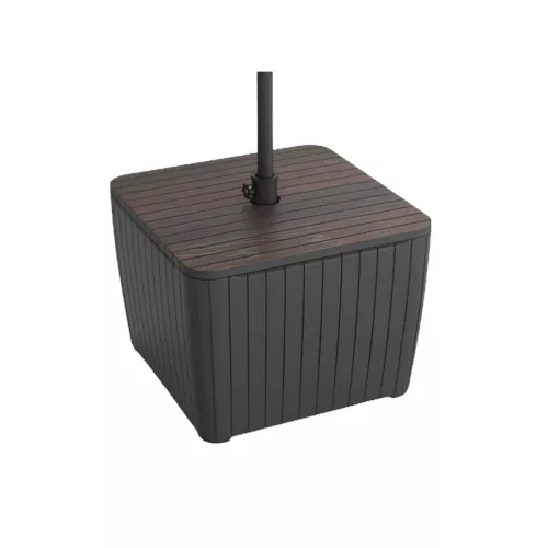 Dārza galdiņš/lietussarga turētājs Luzon Parasol valrieksts/pelēks