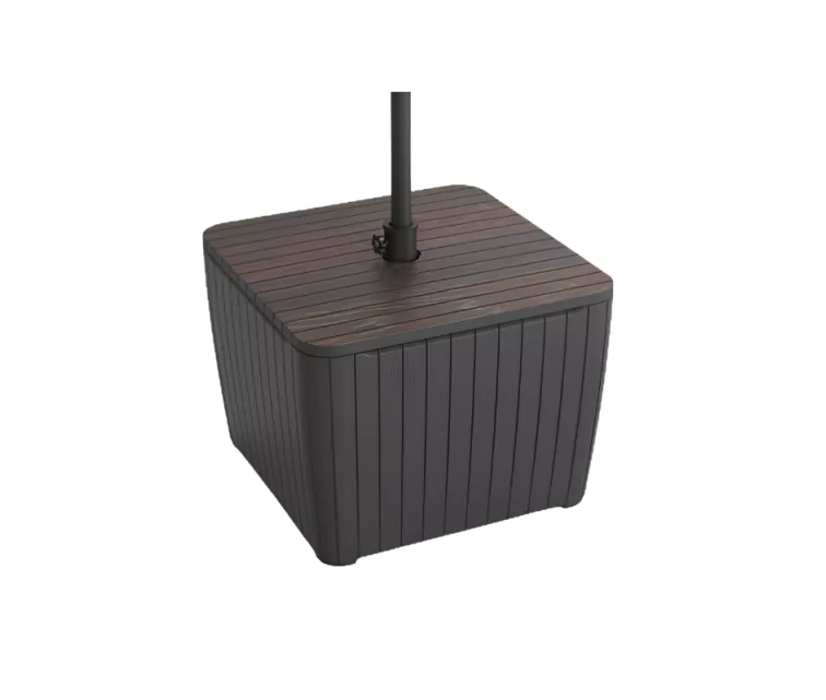 Dārza galdiņš/lietussarga turētājs Luzon Parasol valrieksts/pelēks