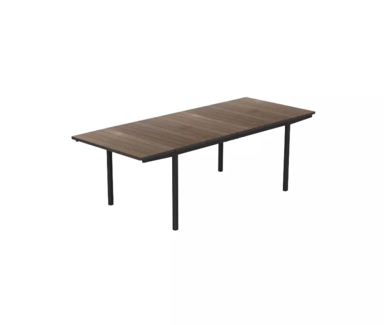 Dārza galds pagarināms Deco Porto Nova Extendable 160-240 valrieksts/melns
