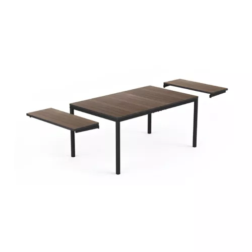 Dārza galds pagarināms Deco Porto Nova Extendable 160-240 valrieksts/melns