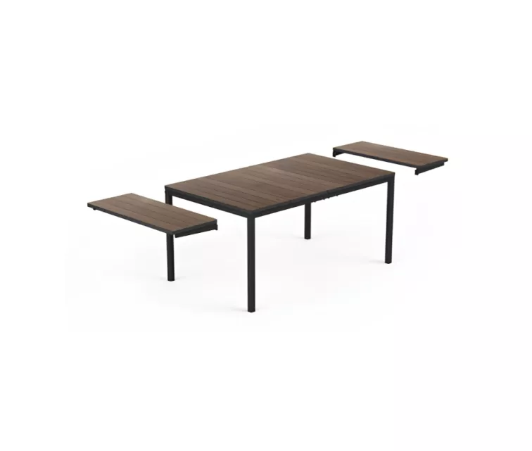Dārza galds pagarināms Deco Porto Nova Extendable 160-240 valrieksts/melns