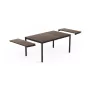 Dārza galds pagarināms Deco Porto Nova Extendable 160-240 valrieksts/melns