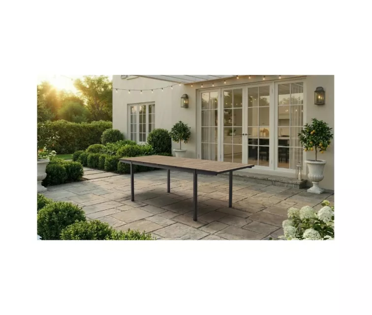 Garden table extendable Deco Porto Nova Extendable 160-240 ash wood tone/black
