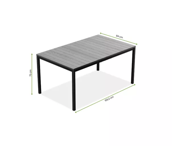 Garden table Deco Porto Nova 160 walnut/black