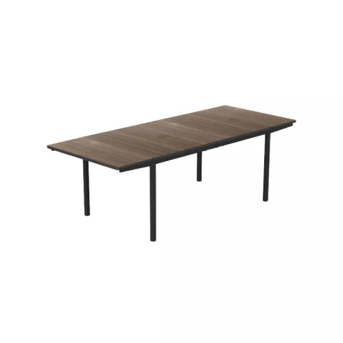 Dārza galds pagarināms Deco Porto Nova Extendable 200-280 valrieksts/melns