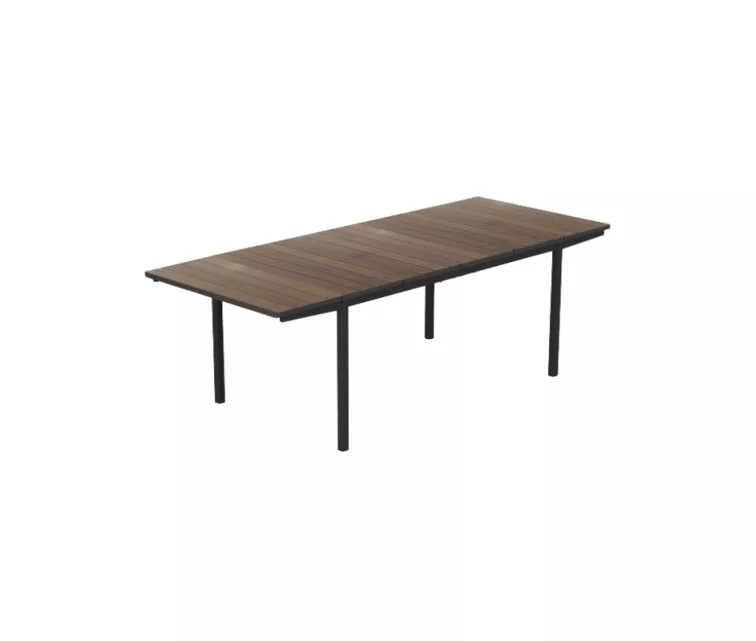 Dārza galds pagarināms Deco Porto Nova Extendable 200-280 valrieksts/melns