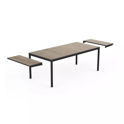 Garden table extendable Deco Porto Nova Extendable 200-280 ash wood tone/black