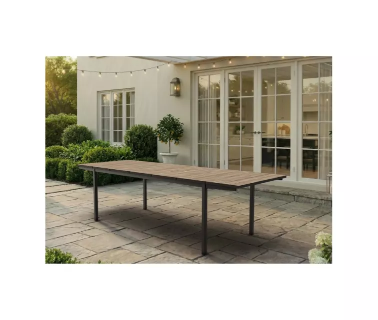 Garden table extendable Deco Porto Nova Extendable 200-280 ash wood tone/black