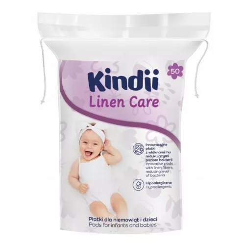 Cotton pads for babies Kindii Linen Care 50 pcs.