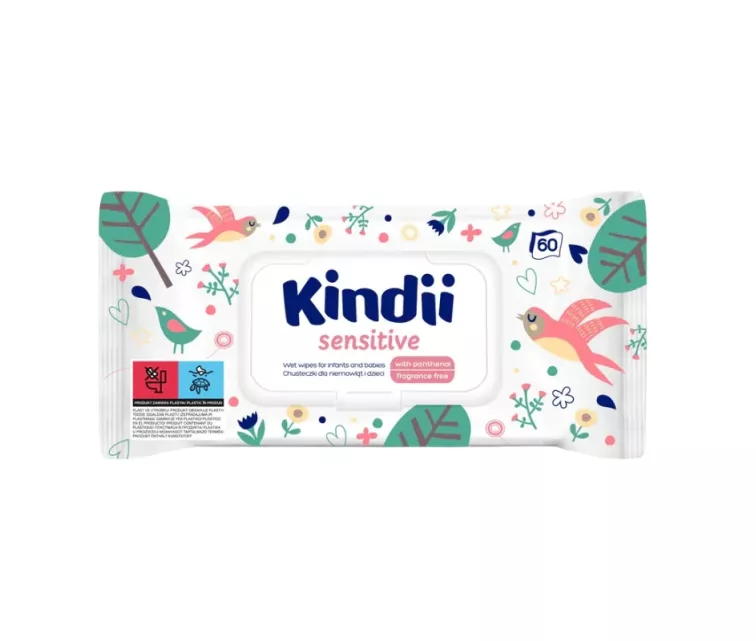Wet wipes for babies Kindii Sensitive 60 pcs. pop-up