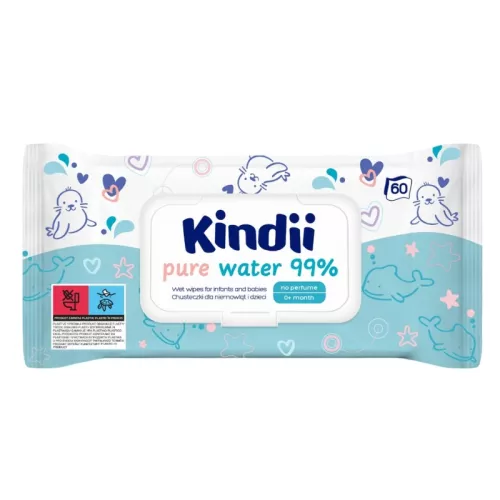 Kindii Pure Water 99% baby wipes 60 pcs.