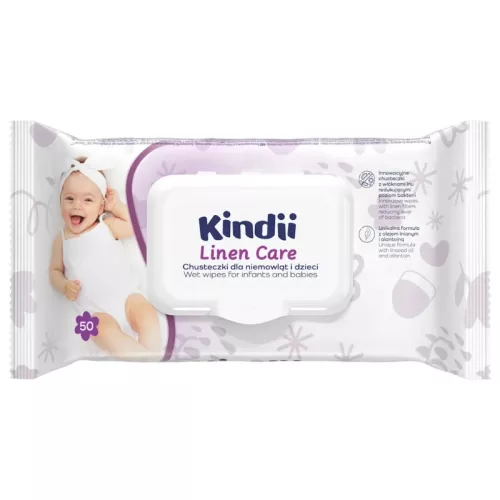 Kindii Linen Care baby wipes 50 pcs pop-up
