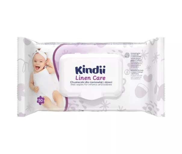 Kindii Linen Care baby wipes 50 pcs pop-up