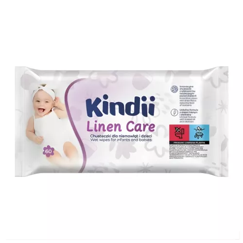 Kindii Linen Care baby wipes 60 pcs.