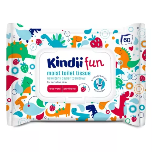 Moistened toilet paper Kindii Fun 60 pcs.