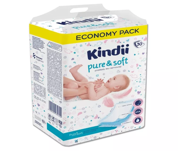 Paladziņi mazuļiem Kindii Pure& Sof 30 gab. 40x60cm