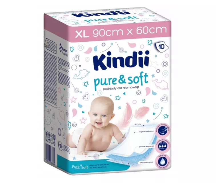 Paladziņi mazuļiem Kindii Pure& Sof 10 gab. 60x90cm