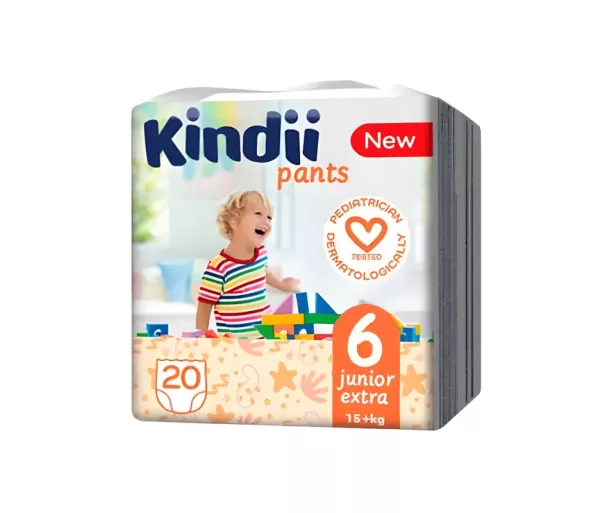 Sauskelnės Kindii junior extra 6 dydis (15+ kg) 20 vnt.
