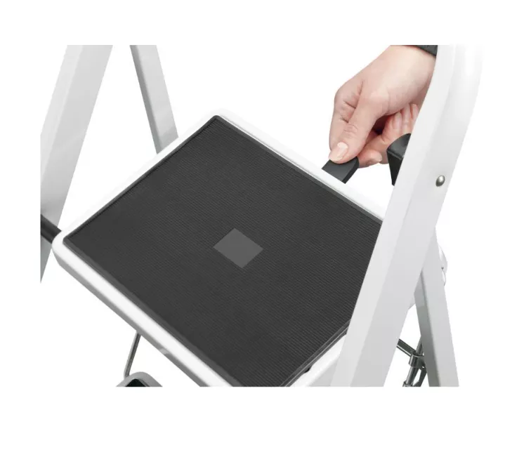 Folding step bench K40 BasicLine / steel / 2 steps, safety handle