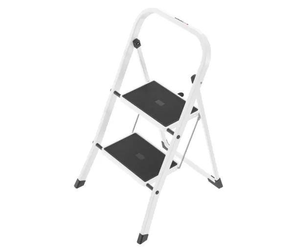 Folding step bench K40 BasicLine / steel / 2 steps, safety handle