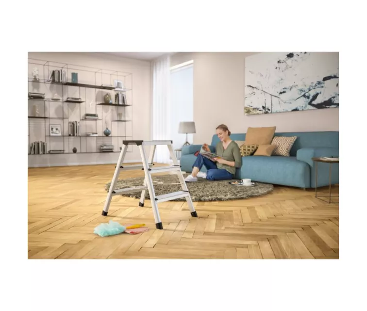 Sulankstomas laiptelių suoliukas D60 StandardLine / aliuminis / 2x3 pakopos