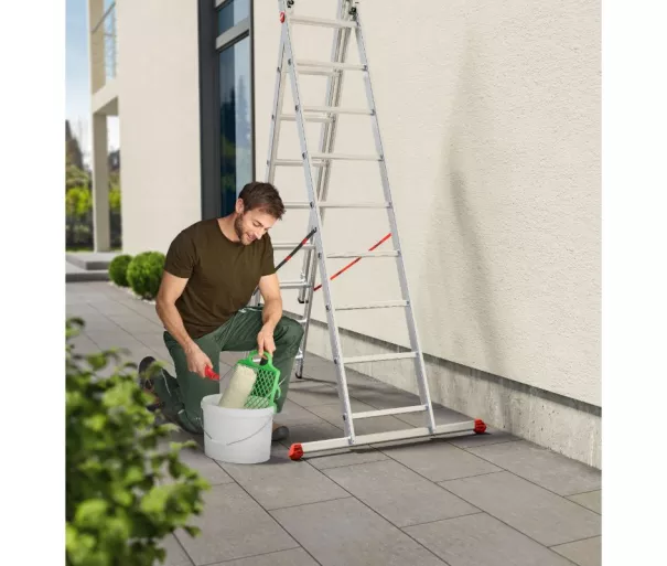 Laiptai derinami ProfiStep Combi / aliuminis / 3x9 pakopos