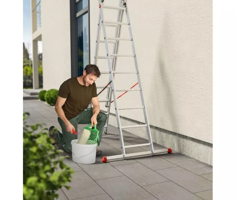 Лестница комбинируемая ProfiStep Combi / алюминий / 3x9 ступеней