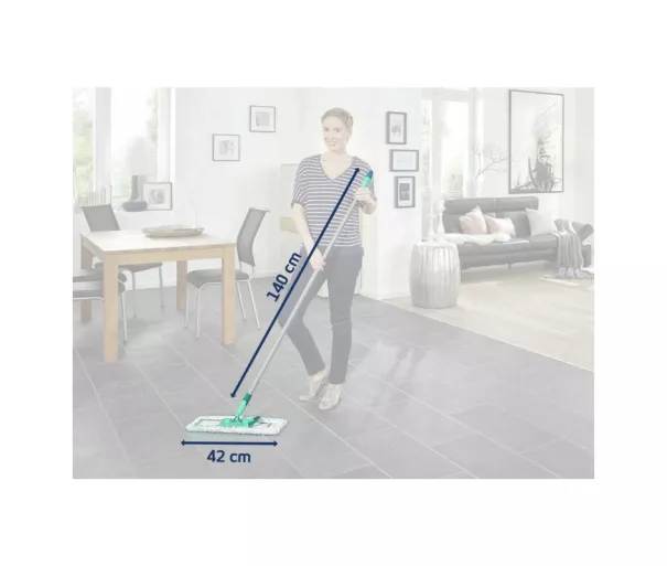 Grindų šepetys Profi XL micro duo 42cm + pakaitinė šluostė Profi XL static plus 42cm