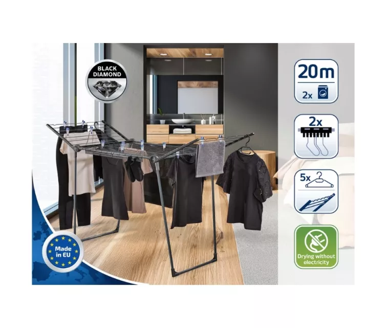 Veļas žāvētājs Pegasus 200 Solid Black