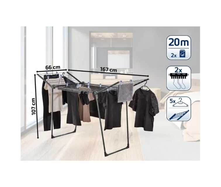 Veļas žāvētājs Pegasus 200 Solid Black