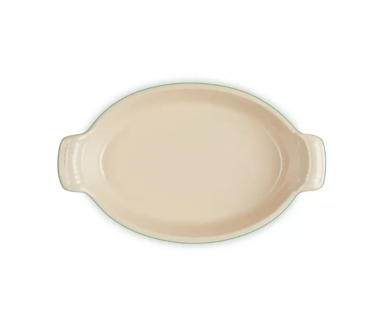 "Le Creuset" ovalus kepimo indas "Heritage" iš akmens masės 28cm / 1,6L bambuko žalia