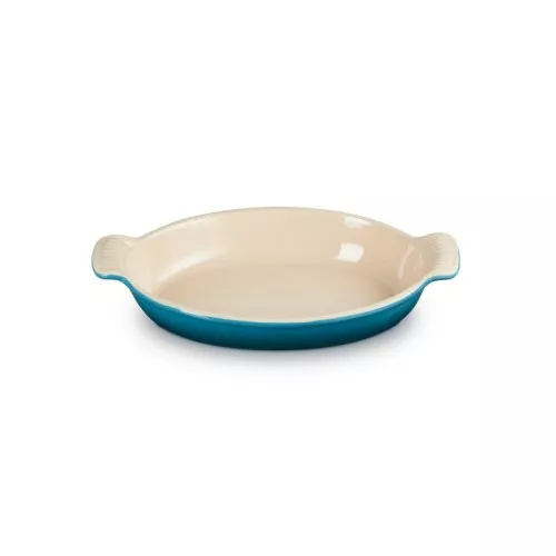 Le Creuset Ovalus kepimo indas "Heritage" akmens masės 28cm / 1,6L mėlynos spalvos