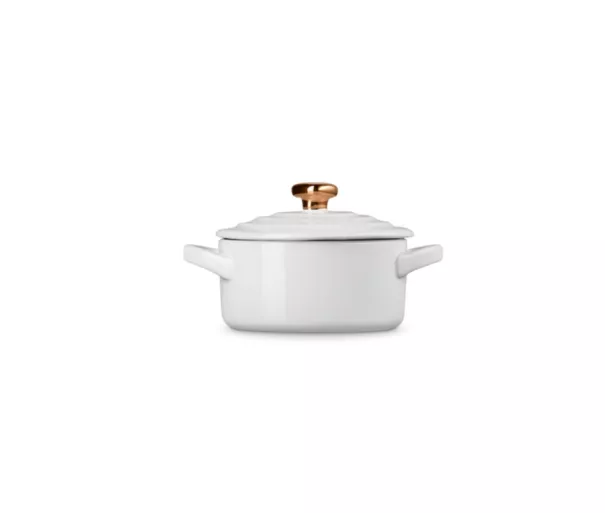 Mini Cocotte keramikos indas Ø10 cm, baltas
