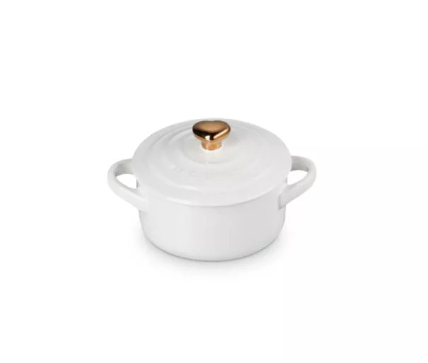 Mini Cocotte keramikos indas Ø10 cm, baltas