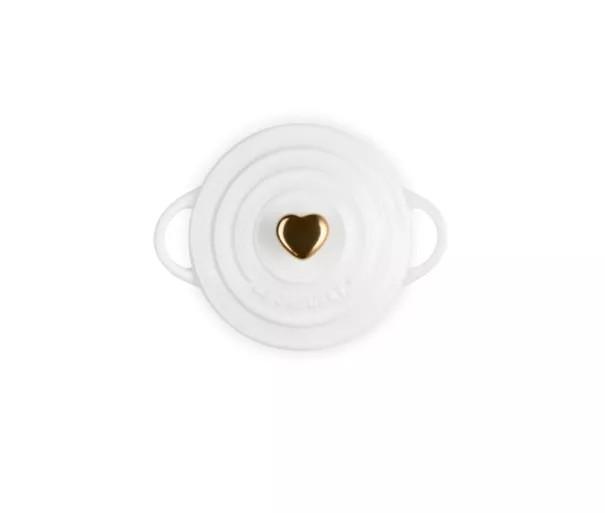 Mini Cocotte keramikos indas Ø10 cm, baltas