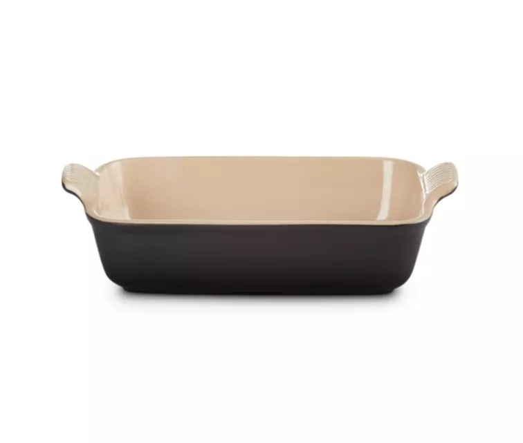 Le Creuset Rectangular Heritage Stoneware 26x19cm / 2,4L black