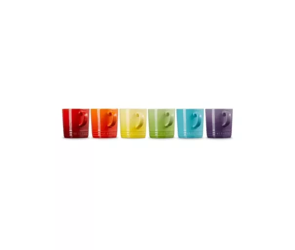 Le Creuset Kapučīno krūzīšu komplekts 6 gab. akmens masas 200ml dažādās krāsās