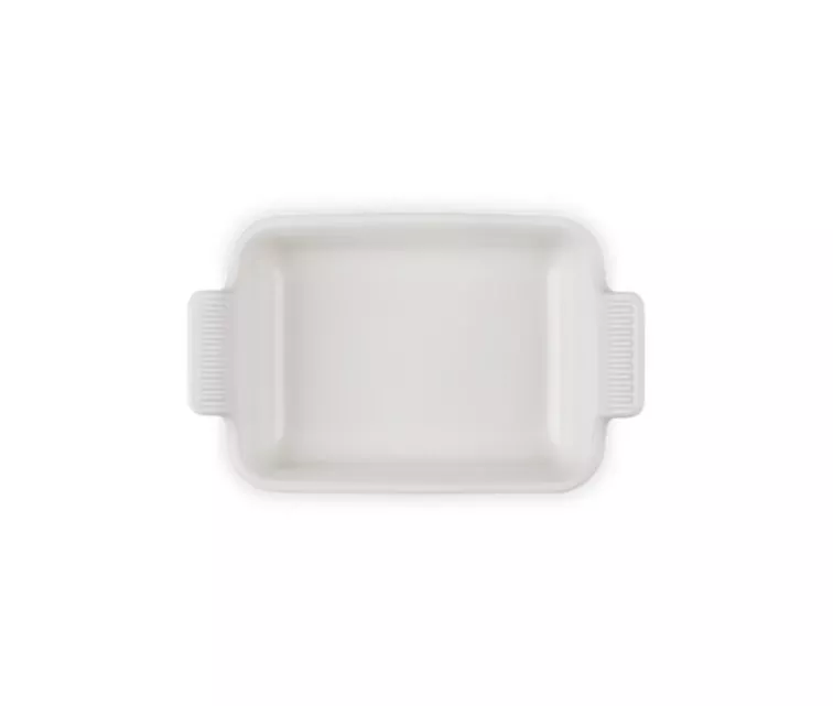 Le Creuset Rectangular Heritage Stoneware 19x14cm / 1,1L white