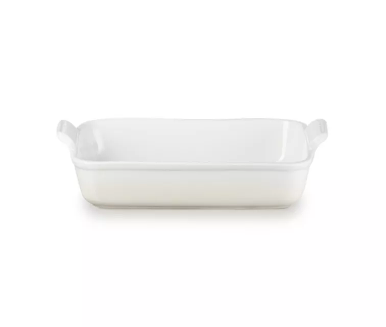 Le Creuset Rectangular Heritage Stoneware 32x24cm / 4L white