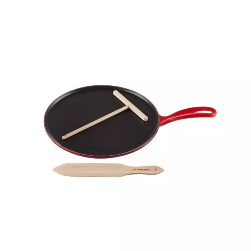 Чугунная сковорода для блинов Ø27 см, красная