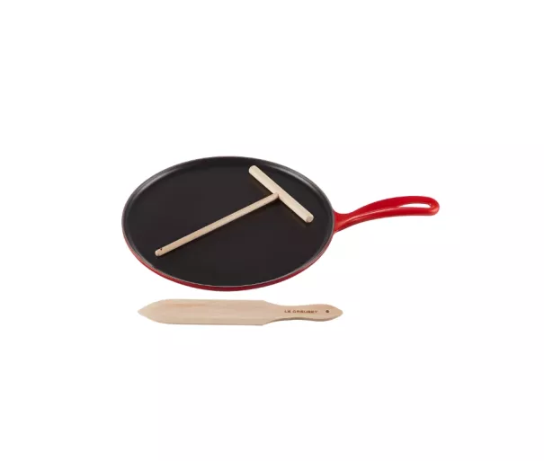 Ketaus blynų keptuvė Ø27 cm, raudona
