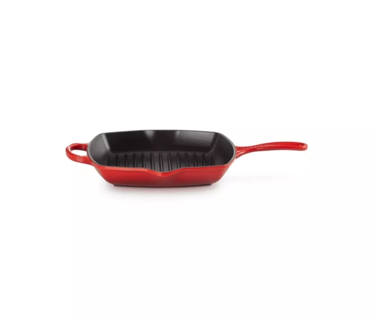 Le Creuset Ketaus grilio keptuvė kvadratinė 26x26cm raudona