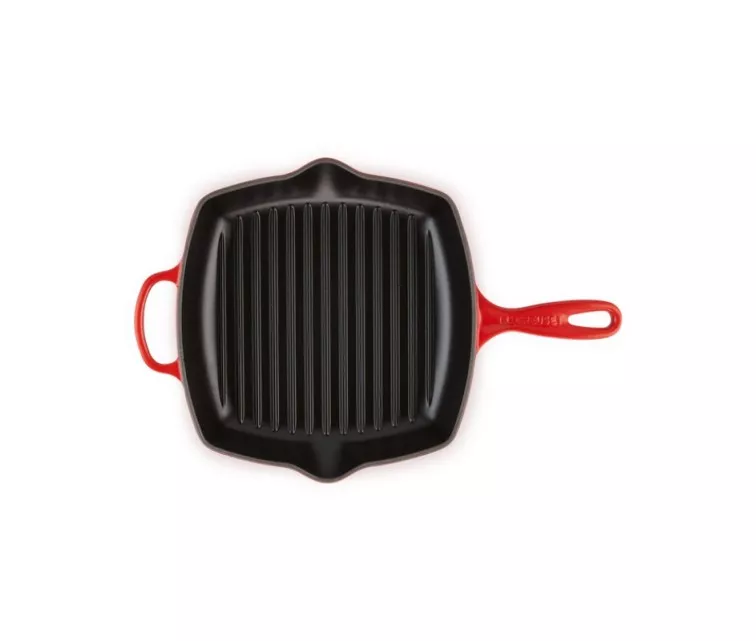 Le Creuset Ketaus grilio keptuvė kvadratinė 26x26cm raudona