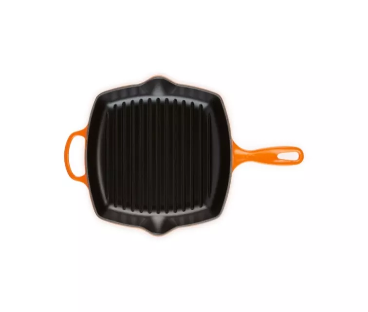 Le Creuset Ketaus grilio keptuvė kvadratinė 26x26cm oranžinė