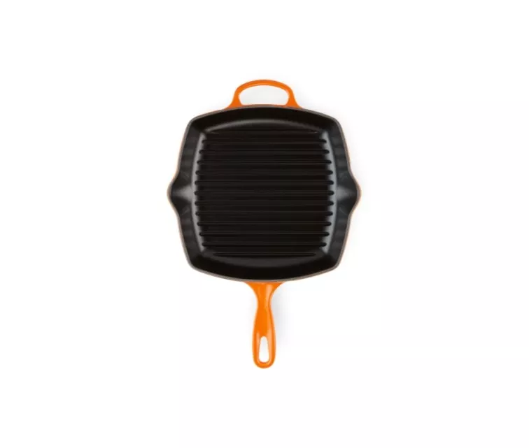 Le Creuset Ketaus grilio keptuvė kvadratinė 26x26cm oranžinė