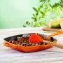Le Creuset Ketaus grilio keptuvė kvadratinė 26x26cm oranžinė
